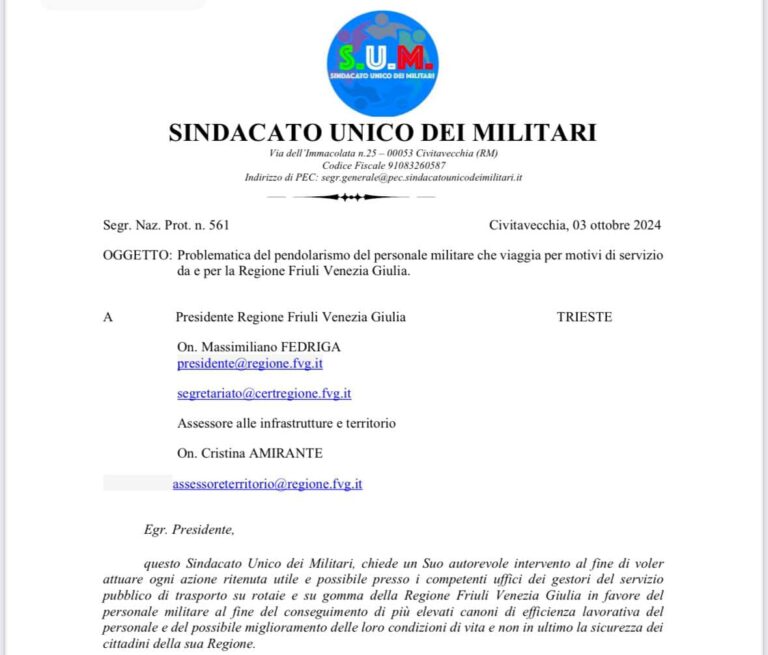 S.U.M.: NEWS DALLA REGIONE VENETO.